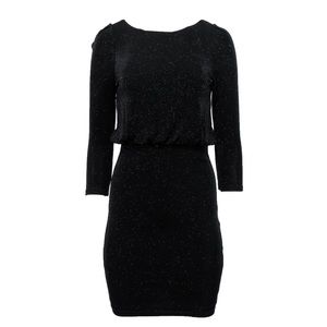 Alice + Olivia Black Sparkle Open Back Dress S - Like New